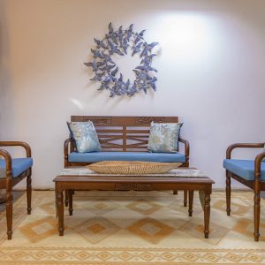 Raffle two Seater Bench with coffee table